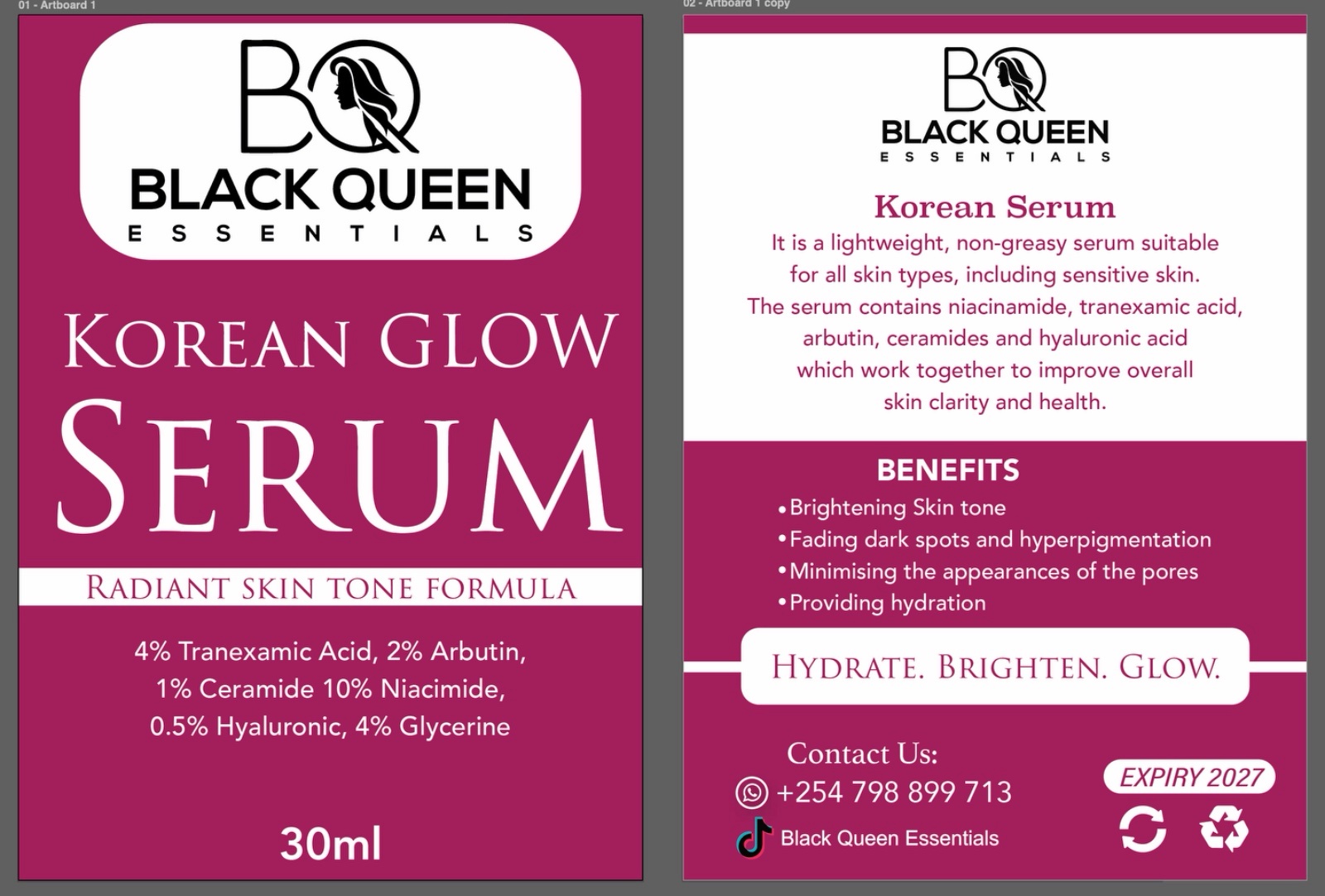 Korean glow serum